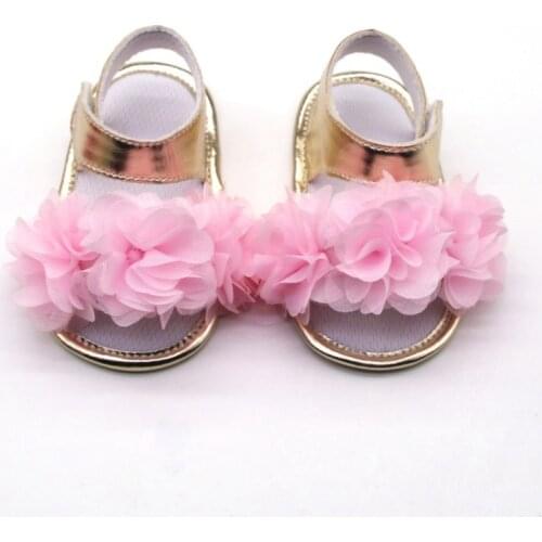 Flowers Girls Sandals Newborn Baby Girls Shoes Summer Big Flowers Toddler Sandals Princess Shoes Cloth Cotton