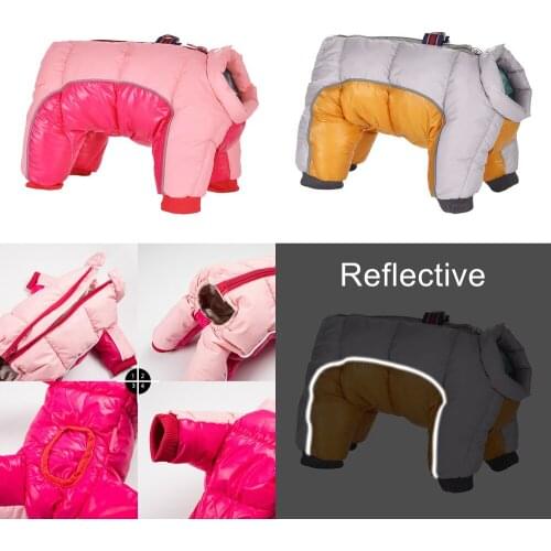 Warm Winter Dog Coat Jacket Waterproof Dog Clothes Reflective Clothing Pet Outfits for Dogs Chihuahua French Bulldog Teddy Bear