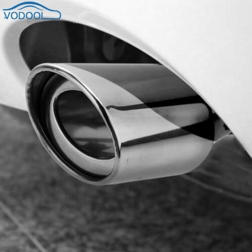 Universal Car Exhaust Muffler Tip Pipe Stainless Steel Automobiles for 1.5-2.2L Cars Auto Accessories 16 x 8.7 x 8.7cm