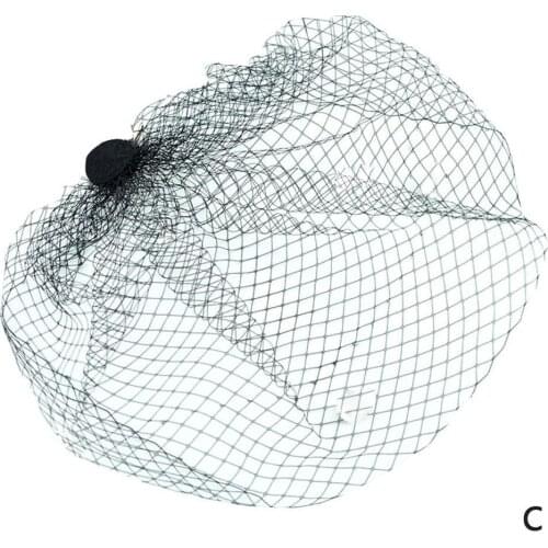 Vintage Elegant Lady Bridal Net Birdcage Veils Black Dot Mesh Fascinator Hairpin Headdress Face Big Veil Hair Accessories P L1L7