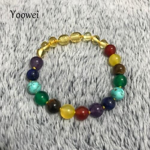 Yoowei Wholesale Amber Bracelet/Necklace for Adult 8mm Natural Amethyst Agate Gemstone Customized Baltic Amber Jewelry Supplies