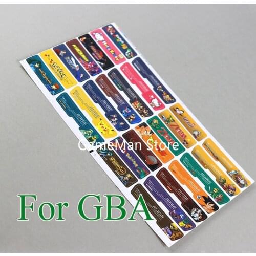 Replacement 30sets/lot=840pcs/lot Customer Design for Nintendo Gameboy Advance Label Sticker For GBA Console Back Tag