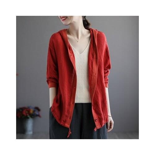 Women Loose Solid Color Sunscreen Jackets Ladies Hooded Outwear Tops Female Casual Spring Summer Coat 2021