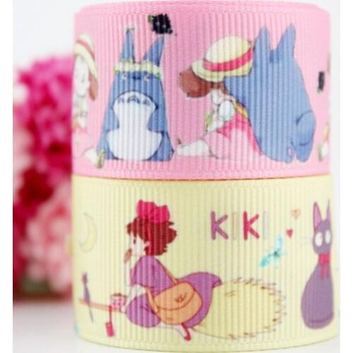 20 yards 25mm polyester webbing 7/8" cartoon character printed grosgrain ribbon christmas decorations ribbons and DIY bows band