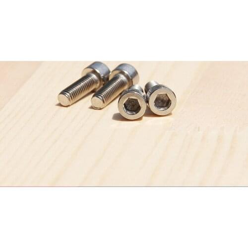 4pcs M2.5 pure titanium screws allen cup head bolts Ti hex socket cap screw TA2/Gr2 bolt 4mm-20mm length