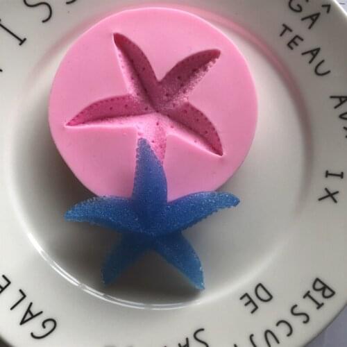 9*9*1.8cm Single Starfish Shaped Siicone Cake Decorating Tools Large Star Chocolate Fondant Molds