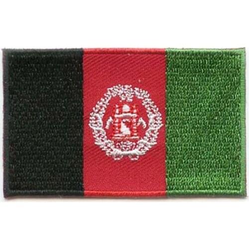Afghanistan Embroided Badges Made by Twill with Flat Broder and Iron On Backing free shipping by Post