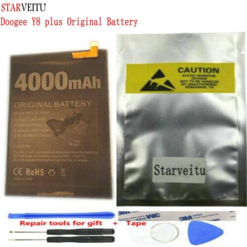 STARVEITU Battery for Doogee Y8 Plus Mobile Phone Accessories 4000mAh Li-Ion Rechargeable Batteries with Tracking Number