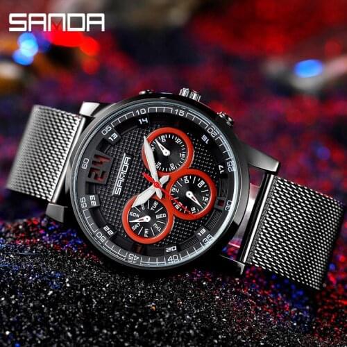 Fashion Men Watches Quartz Analog Wristwatch Steel Mesh Band Watch Relogios Masculino Dress Luxury Watches Men Male Clock