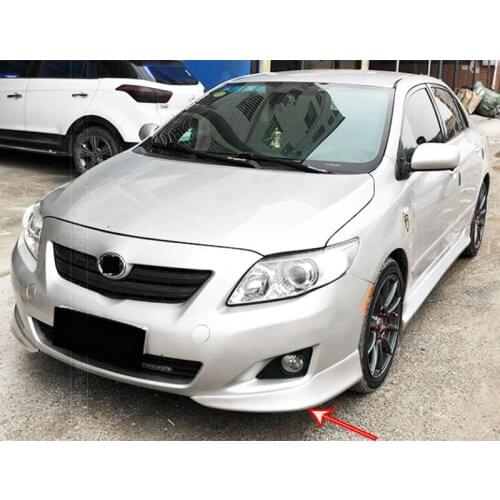For Toyota Corolla Spoiler Accessories 2Pcs Car Front Bumper Racing Split Lip Body Kit Modification Anti Collision 2008-2010