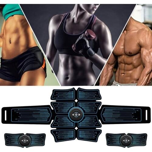 EMS Abdominal Belt Electrostimulation ABS Muscle Stimulator Hip Muscular Trainer Toner Home Gym Fitness Equipment Women Men