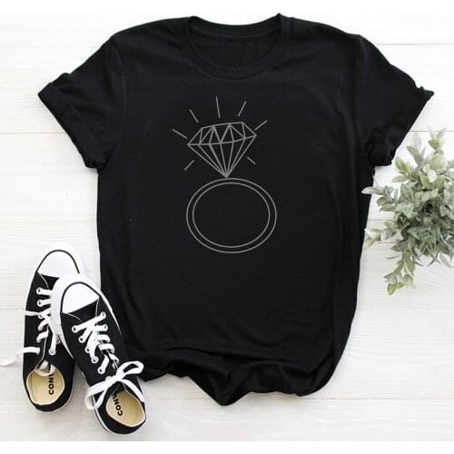 Ring Print ladies T-shirt ladies casual basis O-collar white shirt short sleeve ladies T-shirt TX8190