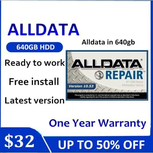 2021 Hot Alldata Repair auto repair software 10.53v All data car software with tech support for cars and trucks in 640gb hdd