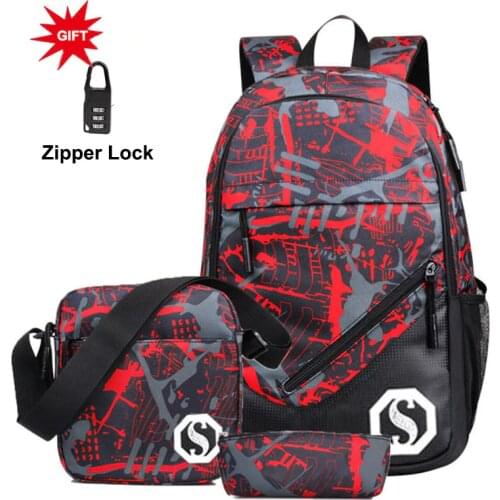 Large Capacity School Bag Set Schoolbags for Teenagers Girls Boys Student Travel Book Bag Kids Mochila for Gifts