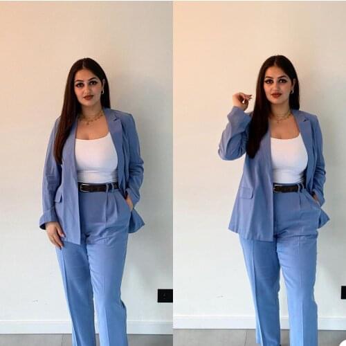 Summer Cool Women Suits Plus Size Bride Lady Party Prom Tuxedos Blazer Red Carpet Leisure Outfit Suit (Jacket+Pants)