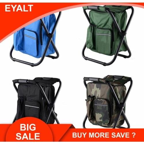 Multifunctional Folding Stool Portable Ice Pack Stool with Thermal Insulation Bag Can Carry Back Fishing Stool Beach Chair