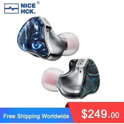 NiceHCK Topguy Flagship Resin Audiophile Earbud 10mm Titanium Magnesium Alloy Dynamic HiFi In-Ear Earphone Monitor Music Headset