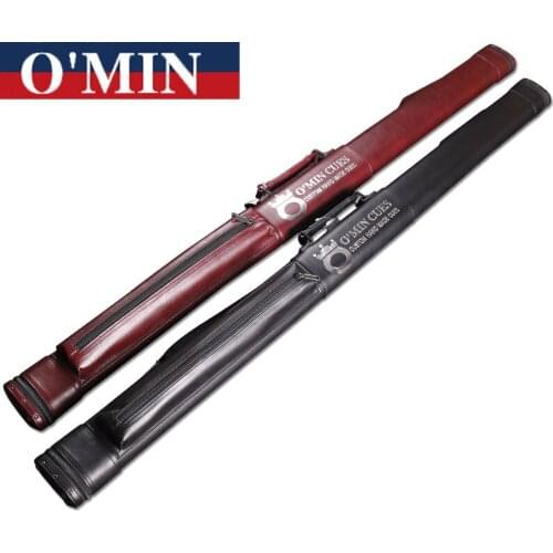 New Arrival Black Luxurious O'Min PU Leather 3/4 Snooker Cue Cases Billiard Accessories Two Colors China 2017
