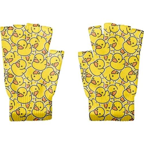 Women Men Cartoons Knitted Gloves Unisex Cute Cycling Finger Gloves For Men Women Autumn Winter Fashion Short Mitten Kawaii