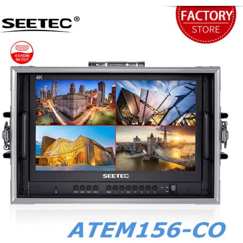 SEETEC ATEM156-CO 15.6” 4K HDMI Director Multiview Portable Carry-on Game Live Streaming Broadcast Monitor for ATEM Mini Pro