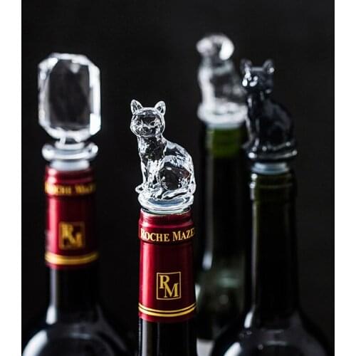 Wine Stopper Silicone Animal Shape Bottle Stopper Champagne Silicone Cap Cute Cat Dog Seal Cover Lid Bar Tools