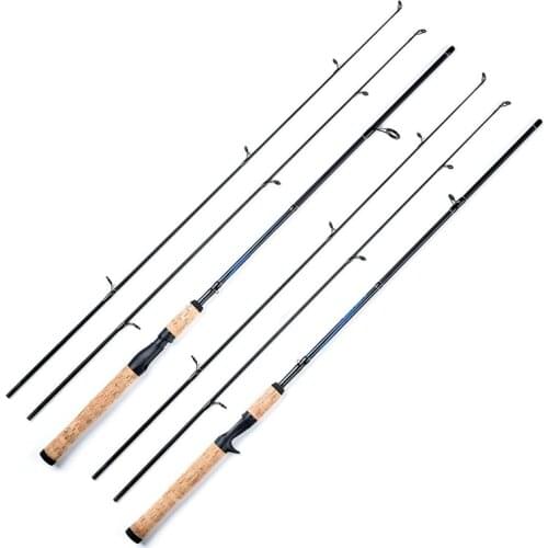 Catch.U Spinning Fishing Rod1.8M 6-12g/5-20g Lure Weight Casting Fishing Rods 2Tips Carbon Fiber Reservoir Pond Fishing Poles