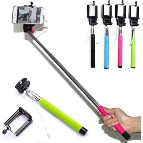 Selfie Stick with Holder for Samsung Huawei Xiaomi Mobile Phone Monopod with 1/4inch Screw for GoPro Hero SJcam Yi Action Camera