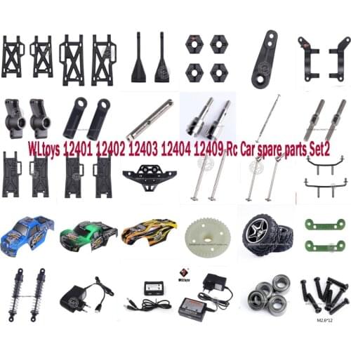 WLtoys 12401 12402 12403 12404 12409 Rc Car spare parts car shell tire bumper shock absorber swing arm bearing screws etc. set2