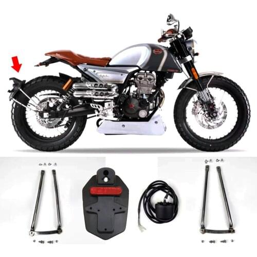 Rear Mudguard Bracket License Plate Light Motorcycle Original factory Accessories For FB Mondial HPS 125