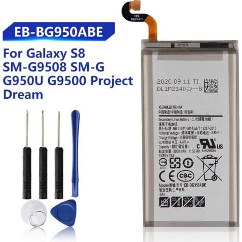 Original Replacement Samsung Battery For Galaxy S8 SM-G9508 SM-G G Project Dream G9508 G9500 G950U EB-BG950ABA EB-BG950ABE