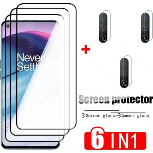 Screen Protector For Glass OnePlus Nord CE 5G Tempered Glass for OnePlus Nord CE 5G Full Cover Mobile Phone HD Camera Len Film