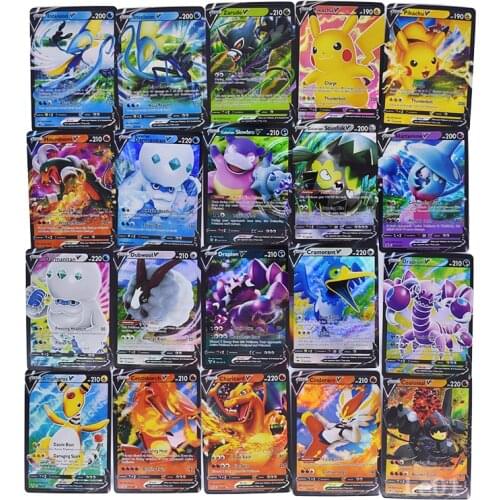 60pcs Pokemon Cartoes Tag Equipe Gx V Max Vmax Brilhante Jogo De Cartas Batalha Carte De Negociacao Criancas Christmas Brinquedo