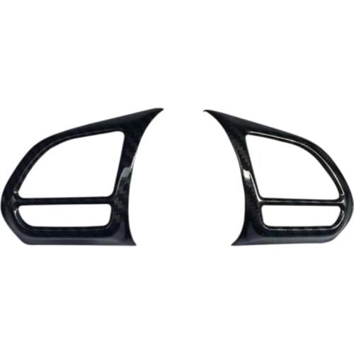 Car Carbon Fiber Steering Wheel Button Sticker Cover Trim for MG6 MG HS ZS 2017+ Interior Decoration Frame Accessories