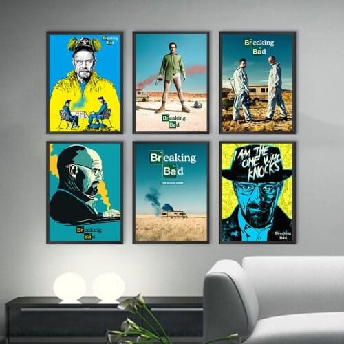 Breaking Bad Action Figure Posters Wall Art Kids Room Canvas Paintings Cafe Bar Modular Home Art Decor Pictures