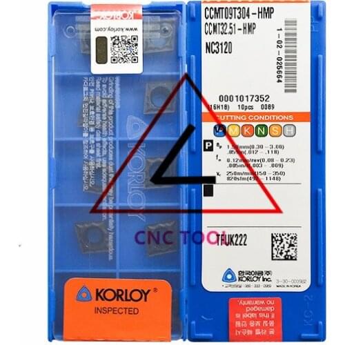 CCMT09T304-HMP NC3120 10pcs Original Korea KORLOY Cutting Tool