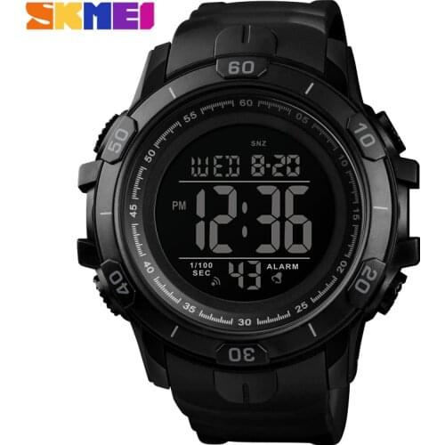 SKMEI Outdoor Mens Sports Watches 1475 Black Digital Watch Waterproof Military Alarm Clock Wristwatches Relogio Masculino