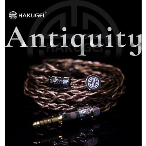 HAKUGEI Antiquity.Litz Silver Plated 6N Occ & Litz 6N Single Crystal Copper Earphone Cable 4.4 2.5 0.78 MMCX