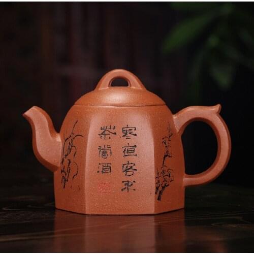 Famous handmade carved six-party Qin Quan undressed ore mud specials manufacturer promotions tea sets are recommended