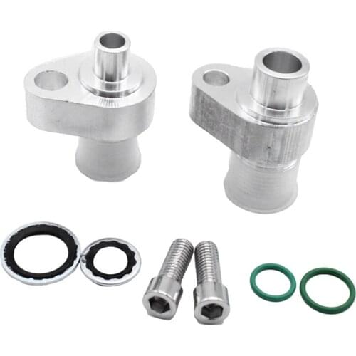 LS AC Compressor Adapter Fittings CNC Machined Billet Aluminum for - 10S17F & 10S20F