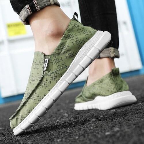 Men Shoes Summer Casual Sneakers Driving Shoes Men Breathable Slip On Shoes Loafers Man New Canvas Sneakers Sport Loafers Male