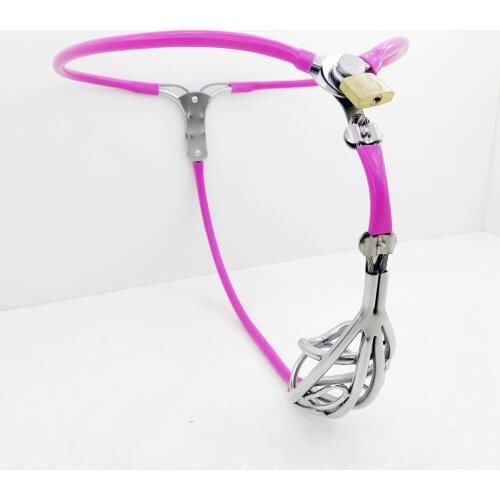 Stainless Steel Male Chastity Belt Pants Invisible Strap On Penis Bdsm Lock Cock Cage Chastity Devices SexToy For Men Penis Ring