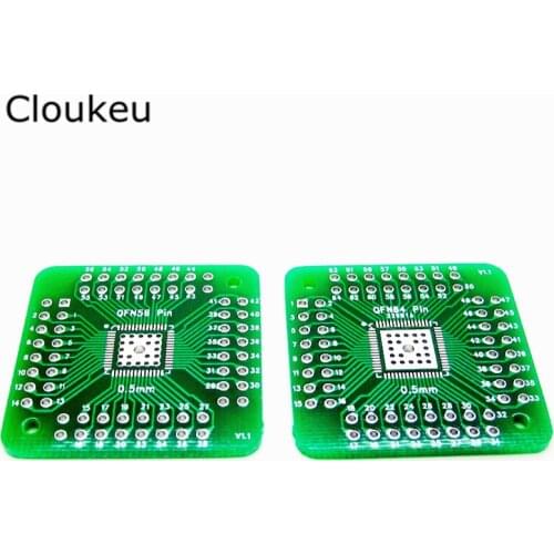 5Pcs Adapter plate QFN56 QFN64 QFN conversion DIP conversion board 0.5mm pitch