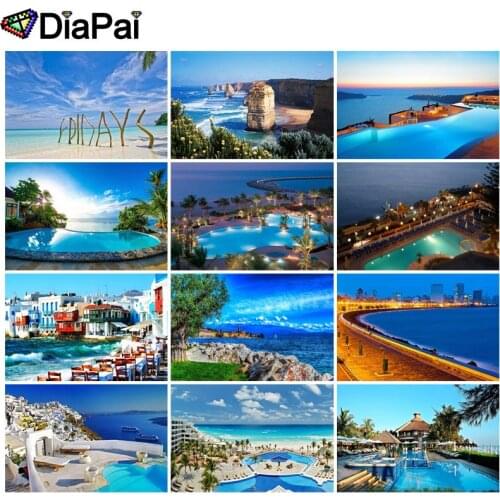 DIAPAI 100% Full Square/Round Drill 5D DIY Diamond Painting "Seaside scenery" 3D Embroidery Cross Stitch Home Decor