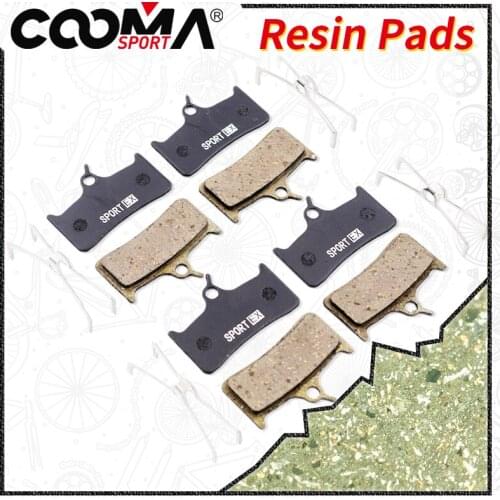 Bicycle Brake Pads for HOPE DH4 E4 M4 and for Shimano M755 DH Disc Brake, 4 Pairs, Black Class Resin