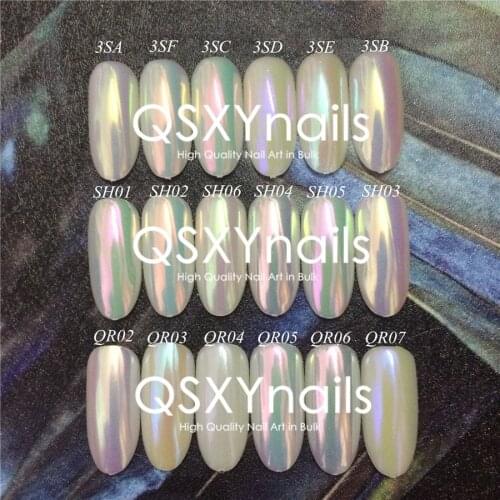 WHOLESALE 50g Large Size Aurora Pigment Neon Powder Mermaid Unicorn Chrome Mirror Glitter for Nail Art Gel Nail Polish