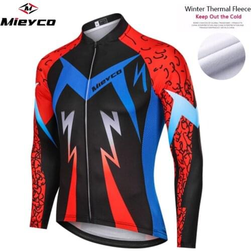 Winter Thermal Fleece Cycling Jerseys Invierno Ropa Ciclismo Long Sleeve Bicycle Clothing MTB Bike Clothes Sportswear Jacket Men