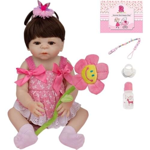 19" Hot Sale Bebe Reborn Dolls New Style 48CM Fashion Full Silicone Body Vinyl Realistic Baby Doll Birthday Christmas Gifts