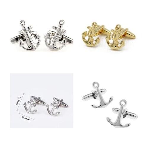 20pairs/lot Classic Seaman Anchor Cufflinks 4 Pattern Vintage Anchor Cuff Links Shirt Cuff Button Mens Jewelry Gift