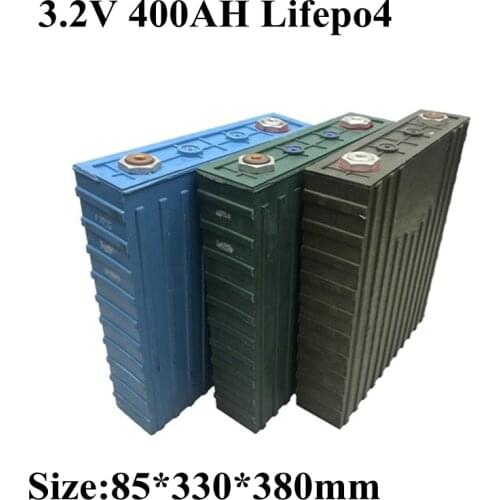 1Pcs / Lot 3.2V 400AH lifepo4 battery 2C discharge for 12V 24V electric motorcycle solar photovoltaic energy storage UPS