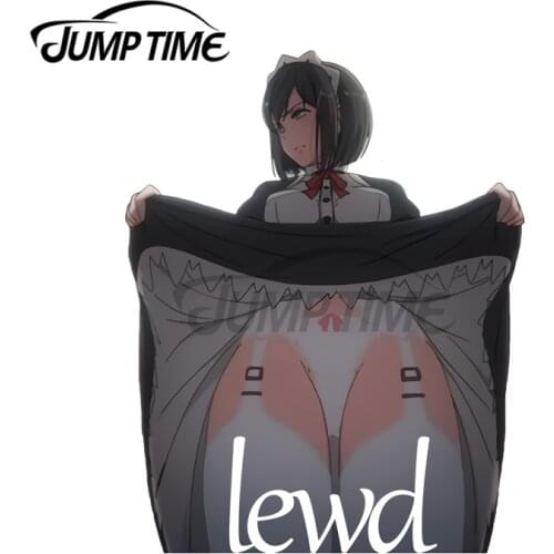 JumpTime 13 x 6.8 cm For Anime lewd Car Stickers Personality Creative DIY Custom Printing Fashion 3D Cartoon Girl SUV Decal